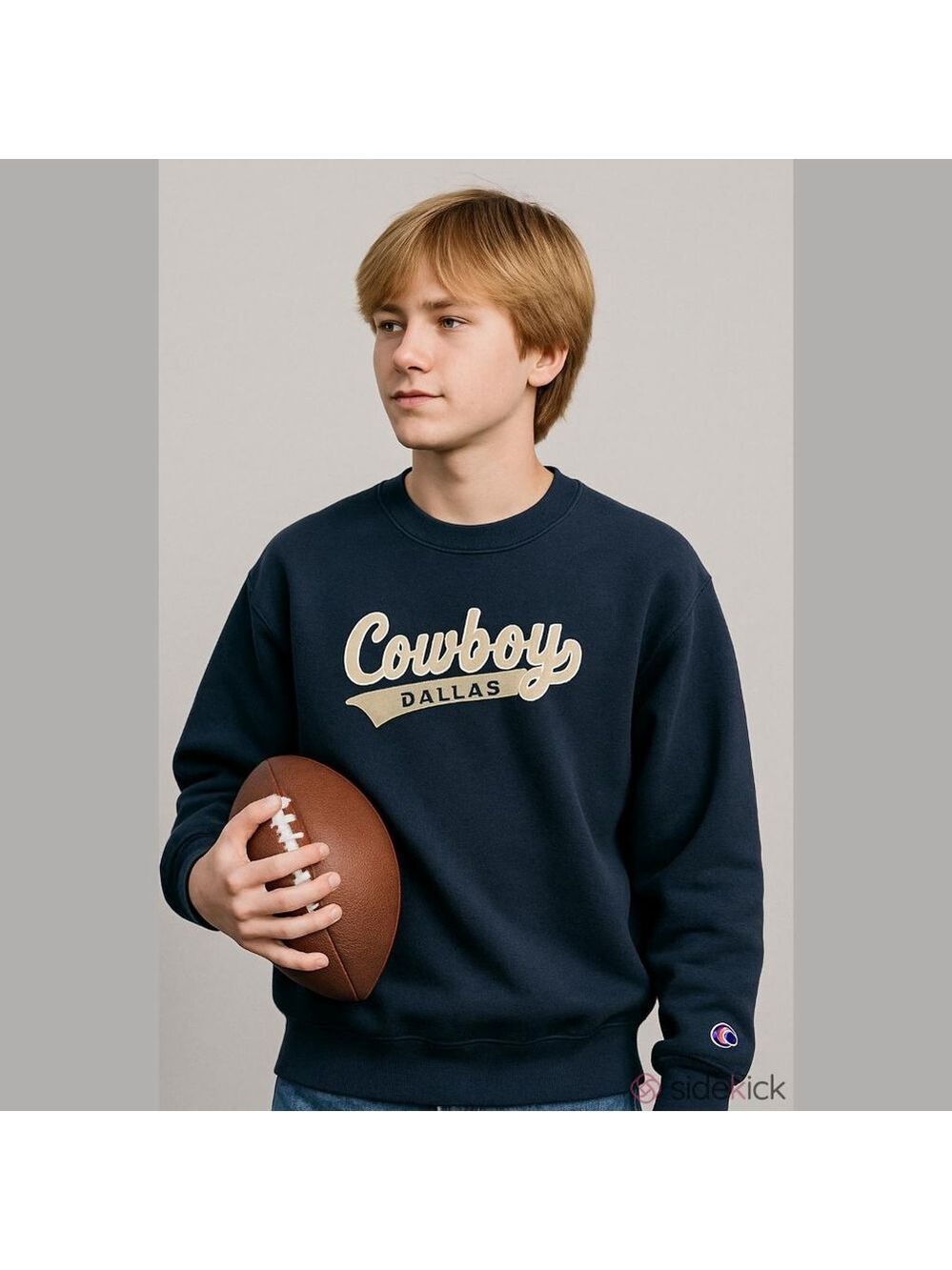 EUC Boy's L 14-16 Dallas Cowboys crew neck sweatshirt